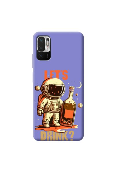 Other Xiaomi Redmi Note 10 Pro 5G Lets drink Purple Colored Silicone TPU Θήκη