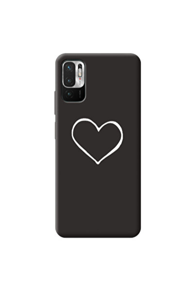 Other Xiaomi Redmi Note 10 Pro 5G White heart Black Colored Silicone TPU Θήκη
