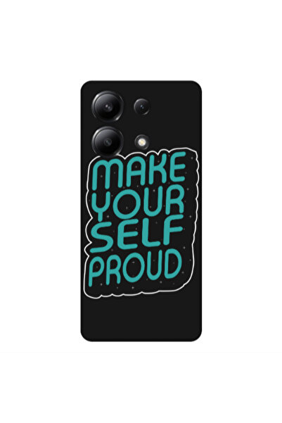 Other Xiaomi Redmi Note 13 4G Make Your Self Proud Black Colored Silicone TPU...