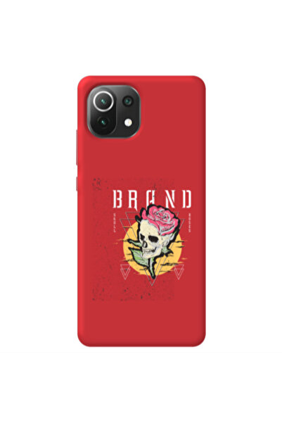 Other Xiaomi Mi 11 Lite Skull Roses Red Colored Silicone TPU Θήκη