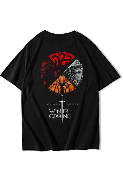 BRZ COLLECTION Unisex velika majica "Igra prestola" crna