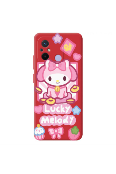 Other Xiaomi Redmi 12C Lucky Melody Red Colored Silicone TPU Θήκη
