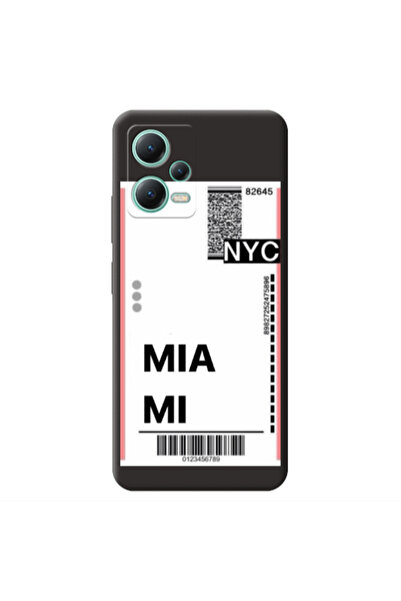 Other Xiaomi Redmi Note 12 Pro 5G Miami NYC Black Colored Silicone TPU Θήκη