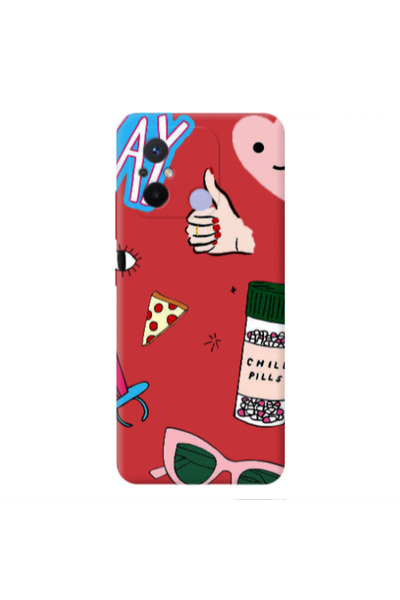 Other Xiaomi Redmi 12C Chill Red Colored Silicone TPU Θήκη