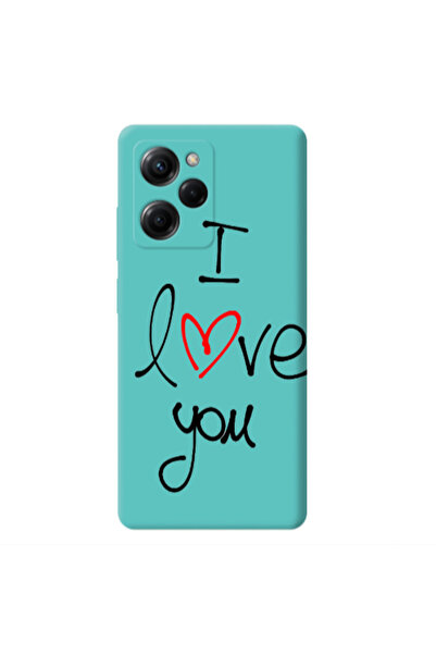 Other Xiaomi Poco X5 Pro i love you Turquoise Colored Silicone TPU Θήκη