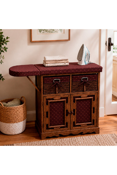 Warehouse Cozy Table with Storage Cabinet Rustic Design Wood