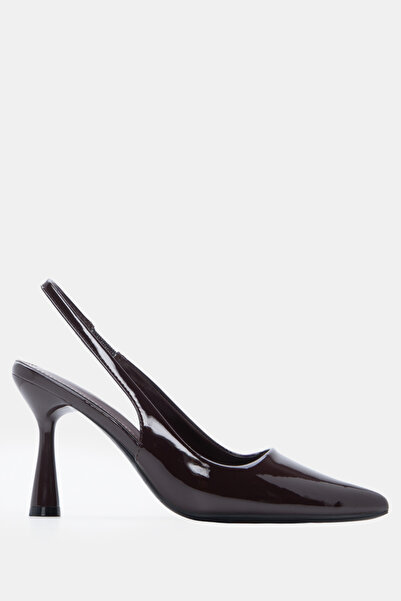 Luigi Γόβες slingback με μυτερή μύτη - Σκούρο καφέ - 36