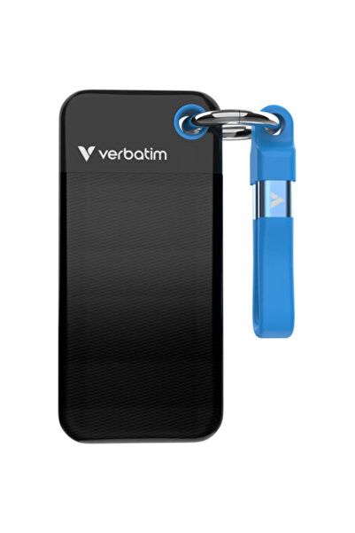 Verbatim Pocket External SSD 128GB USB-C 3.2 Gen 2 Black/Blue