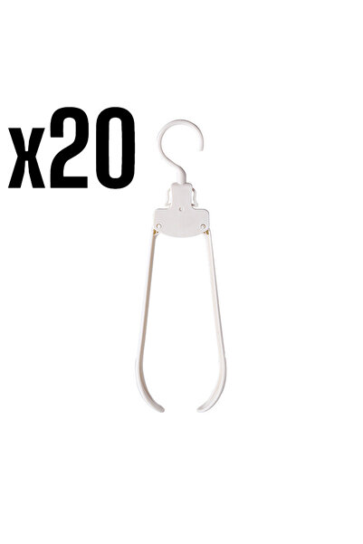 Choice10 white x 20 Multifunctional Portable Folding Clothes Rack Wide Should...