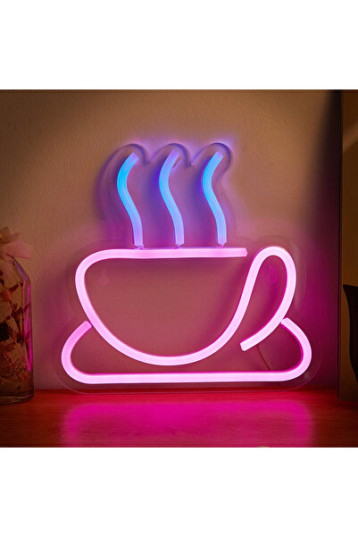 Choice pink Chi-buy LED Neon Coffee Cup USB Powered Neon Signs Night Light 3D...