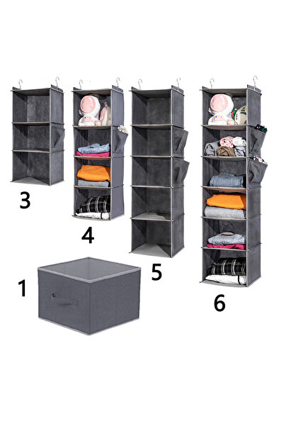 Choice3 5 GRAY 1 piece - wall-mounted multi-layer storage bag, storage bag, t...