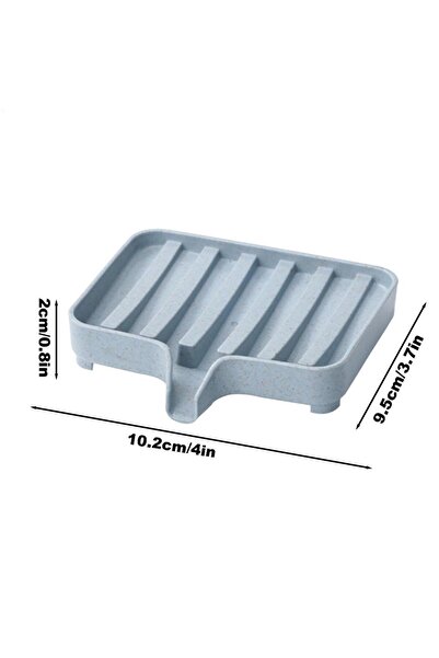 Choice3 Blue Soap Dish with Drain Soap Tray Shower Soap Storage Bathroom Acce...