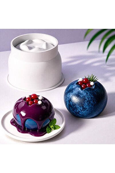 Choice1 1 cell 1/6 Cavity Blueberry Mousse Cake Baking Mold Fruit Shaped Dess...