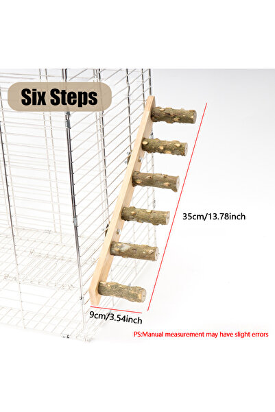 Choice 6 Steps 1PC Wood Ladder Pet Interactive Bird Parrot Toy Ladder for Ham...