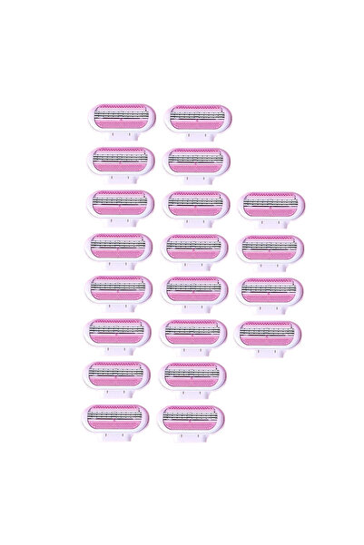 Choice6 20 Blades Box 4/8/40 Pcs Women's Razor Blades Refills, 3-Layer Comfor...