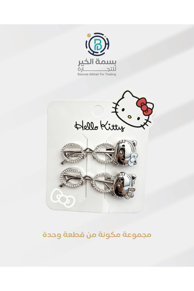 Hello Kitty Silver girls hair clip printed with cartoon personality graphics ...