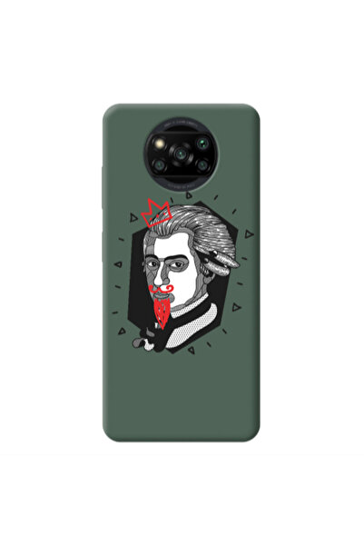 Other Xiaomi Poco X3 Pro Bearded Dark Green Colored Silicone TPU Θήκη