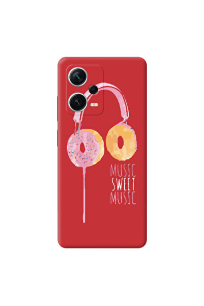 Other Xiaomi Poco X5 Donut earphone Red Colored Silicone TPU Θήκη