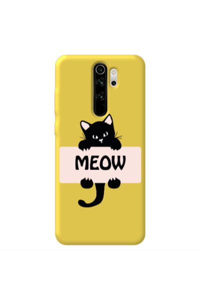 Other Xiaomi Redmi Note 8 Pro Meow Yellow Colored Silicone TPU Θήκη