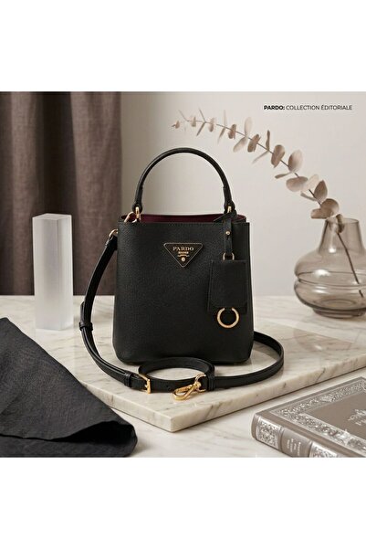 Generic TOP Choice Pardo Elegant Structured Top Handle Bucket Tote Bag with A...