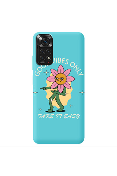 Other Xiaomi Redmi Note 11 4G Good Vibes Only Turquoise Colored Silicone TPU ...
