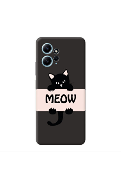 Other Xiaomi Redmi Note 12 4G Meow Black Colored Silicone TPU Θήκη
