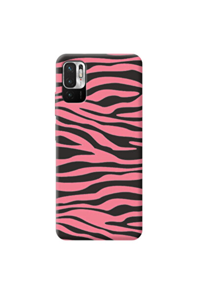 Other Xiaomi Redmi Note 10 Pro 5G Pink Zebra Black Colored Silicone TPU Θήκη