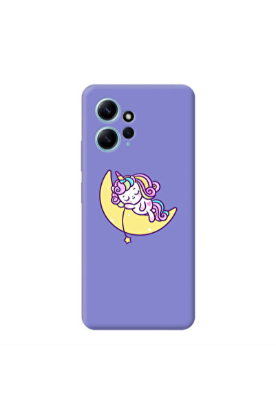 Other Xiaomi Redmi Note 12 4G Sleeping horse Purple Colored Silicone TPU Θήκη