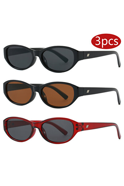 Choice 3pcs z01 3pcs New Trend Small Oval Punk Sunglasses Women Fashion Gradi...