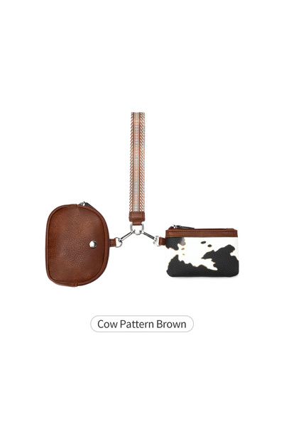 Choice3 KB432-Cow Brown MIYIN Fashion Mini Zipper WristletWallet Women Double...