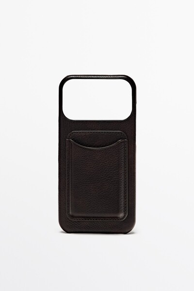 Massimo Dutti Napa deri iPhone 17 Pro Max kılıfı