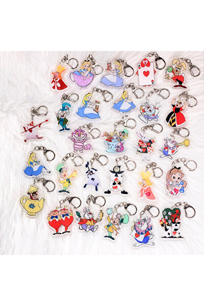 Choice8 5 cm 28 1/27Pcs Disney Alice in Wonderland Cheshire cat Acrylic Keych...