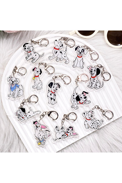 Choice7 5 cm 13 1/12Pcs Disney 101 Dalmatians Acrylic Keychain Bag Charms Acc...