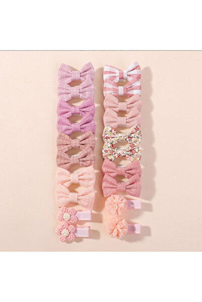 Choice3 FJ4903-20B BABY BOWS 20Pcs/set Handmade Fabric Printed Barrette Bouti...