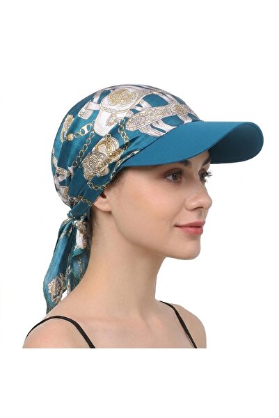 choice2 One Size teal chain Women Fashion Printed Satin Headscarf Hat with Br...