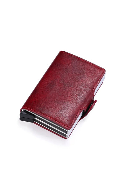 Choice3 Red Rfid Men Card Wallets Carbon Fiber Slim Mini Wallet 14 Card Holde...