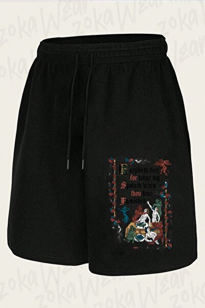 ZOKAWEAR Unisex Forgive Me I'M Hungry Design Printed Shorts