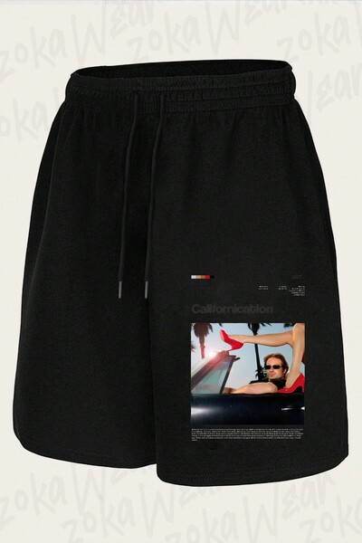 ZOKAWEAR Unisex σορτς με στάμπα σχεδίου αφίσας της σειράς Californication