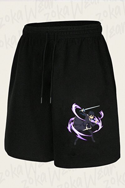 ZOKAWEAR شورت مطبوع بتصميم Sword Art Online Kirito للجنسين
