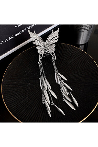 Choice1 Leaves Trendy Butterfly Tassel Hair Claw Clamp Alloy Pearl Hair Clip ...