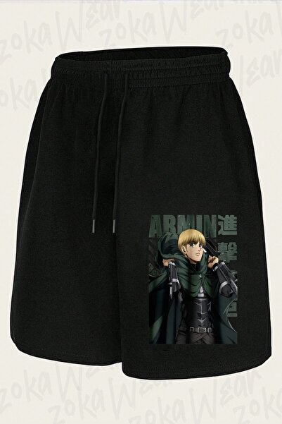 ZOKAWEAR شورت مطبوع بتصميم AOT Armin Arlert Anime 3 للجنسين