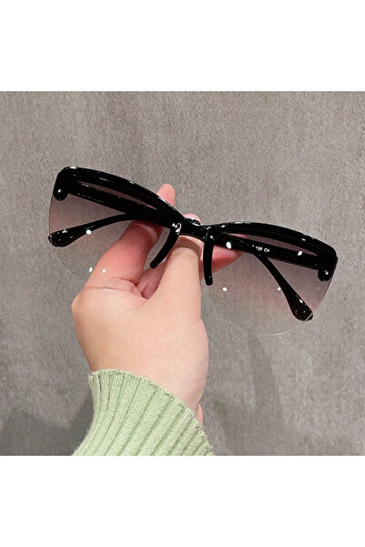 Choice1 GRAY Cat's Eye Sun Glasses Retro Half Frame Sunglasses Fashion Women'...