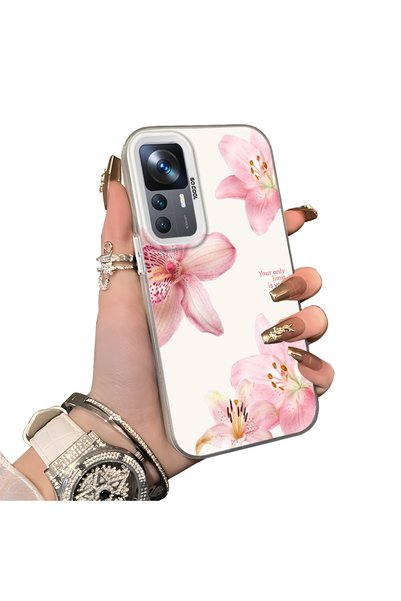 Hontinga Mi 12t Compatible Silicone Edge Hard Back Case Couple Phone Case wit...