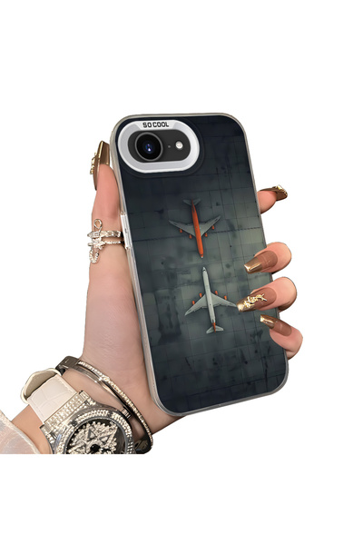 Hontinga iPhone 16E Compatible Silicone Edge Hard Back Case Couple Phone Case...