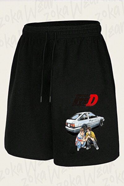 ZOKAWEAR Unisex σορτς με στάμπα Initial D Takumi και Itsuki Design