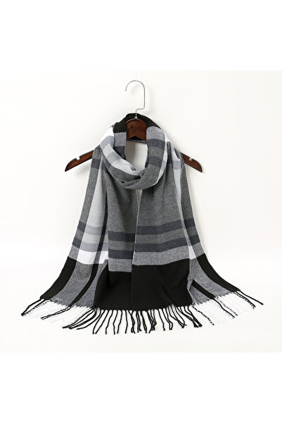 Choice17 YR108-01 Plaid Tassels Pashmere Shawl Scarf For Woman Men Autumn Win...