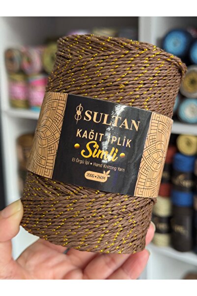 Simli Kağıt Örgü İpi Renk 243 200 gr
