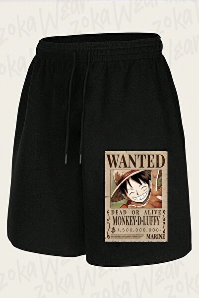 ZOKAWEAR Unisex Wanted Monkey D Luffy Design Printed Shorts