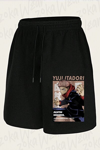 ZOKAWEAR Unisex Jujutsu Kaisen Yuji Itadori Design Printed Shorts