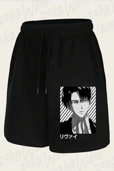 ZOKAWEAR Unisex Aot Levi Ackerman Anime 5 Design Printed Shorts